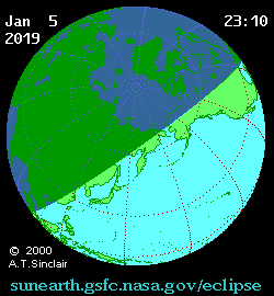 Солнечное затмение 06-01-2019 08:42:38 в Барнауле