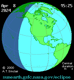 Солнечное затмение 08-04-2024 18:18:29 в Сан-Томе