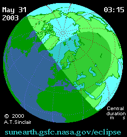 Солнечное затмение 31-05-2003 08:09:22 в Астрахани