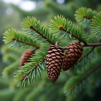 Еловые шишки