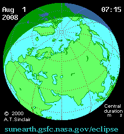Солнечное затмение 01.08.2008 16:22:12 в Астане