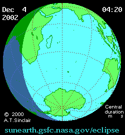 Солнечное затмение 04.12.2002 13:32:16 в Астане