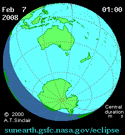 Солнечное затмение 07.02.2008 06:56:10 в Краснодаре