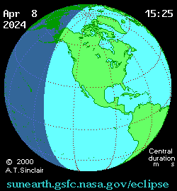 Солнечное затмение 08.04.2024 23:18:29 в Астане