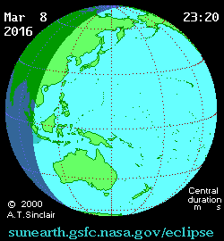 Солнечное затмение 09.03.2016 04:58:19 в Краснодаре