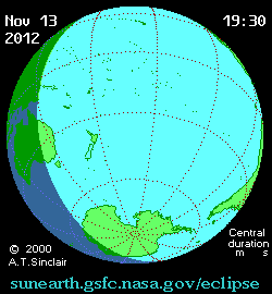 Солнечное затмение 14.11.2012 04:12:55 в Астане