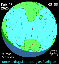 Солнечное затмение 17.02.2026 13:13:06 в Осло