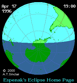 Солнечное затмение 18.04.1996 06:38:12 в Красноярске