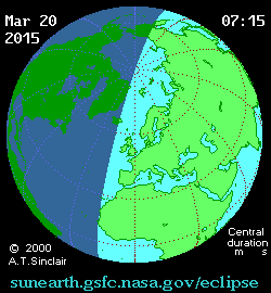 Солнечное затмение 20.03.2015 15:46:47 в Астане