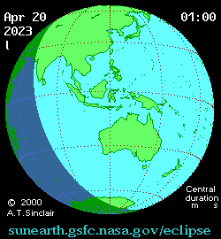 Солнечное затмение 20.04.2023 10:17:56 в Астане