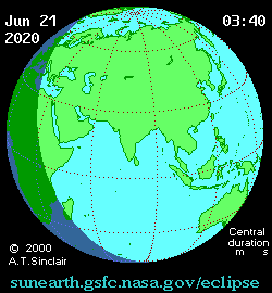 Солнечное затмение 21.06.2020 09:41:15 в Москве