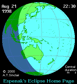 Солнечное затмение 22.08.1998 06:07:11 в Краснодаре