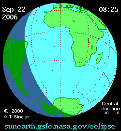 Солнечное затмение 22.09.2006 15:41:16 в Краснодаре