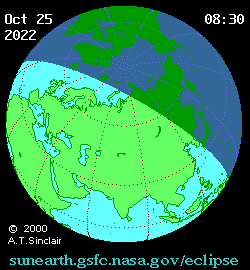 Солнечное затмение 25-10-2022 14:01:20 в Москве