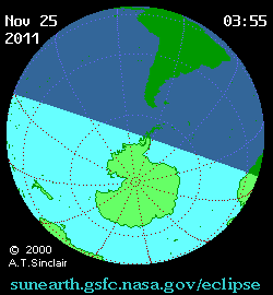 Солнечное затмение 25.11.2011 12:21:24 в Астане