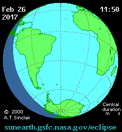Солнечное затмение 26.02.2017 17:54:33 в Краснодаре
