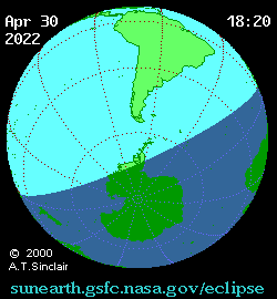 Солнечное затмение 01.05.2022 02:42:36 в Астане